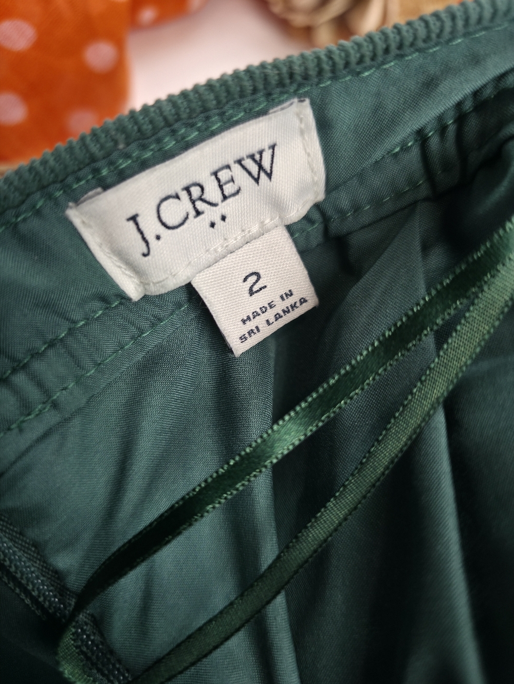 J. Crew Green Corduroy Button Detailed Lined  Skirt Sz 2 - Picture 8 of 9